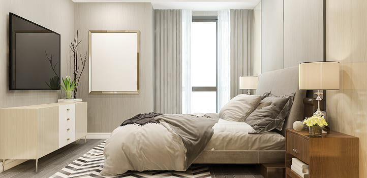 Modern bedroom interior