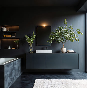Dark modern kitchen